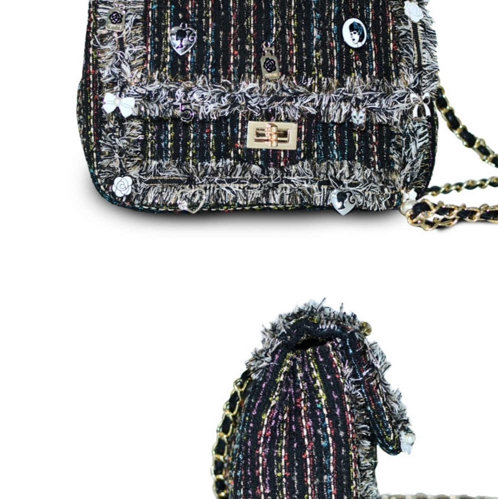 Exquisite Tweed Design Handbag - Picture 5 of 8